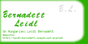 bernadett leidl business card